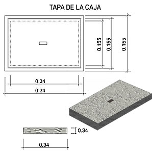 Tapa de la Caja protectora de Medidor de Agua Potable