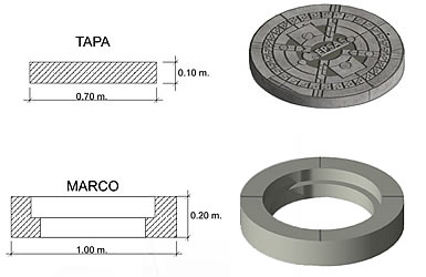 Tapa y Marco de camara para alcantarillado