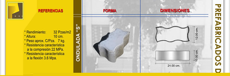 loseta ondulada "s"